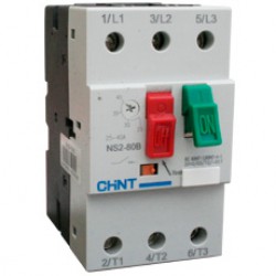 Автоматический выключатель для защиты электродвигателя 40-63 А Chint серии NS2-80